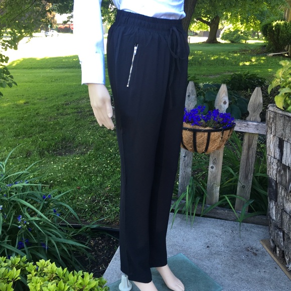 BLACK PANTS w/ ZIPPER SIDE POCKETS~ HIGH QUALITY - Picture 7 of 7